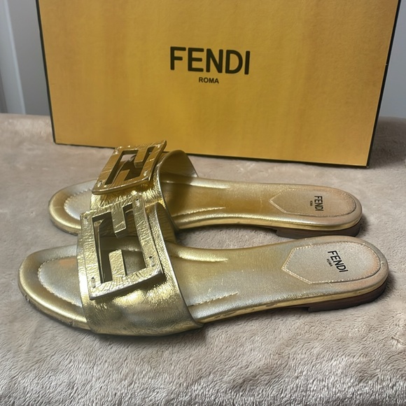 Fendi Gold Sandals/Flats - Picture 6 of 16